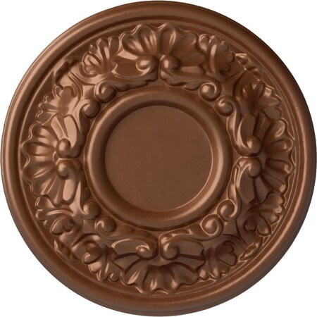 Ekena Millwork Odessa Ceiling Medallion (Fits Canopies up to 2 1/2"), 7 1/2"OD x 1 1/8"P, Polished Copper CM07ODPOS